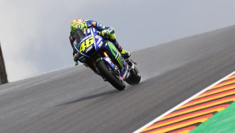 Aksi Valentino Rossi di MotoGP Jerman. Copyright: © motogp.com