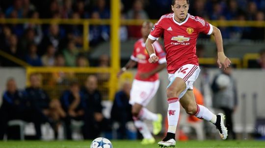 Javier 'Chicharito' Hernandez saat masih memperkuat Man United. Copyright: © INDOSPORT