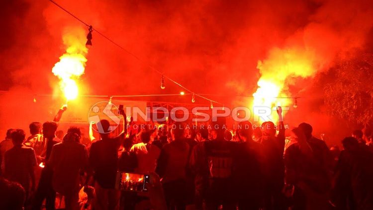 Ultras Sriwijaya FC. Copyright: © Effendi/INDOSPORT
