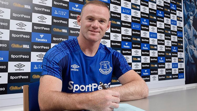 Wayne Rooney resmi bergabung ke Everton. Copyright: © @Everton