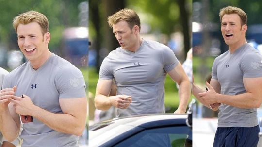Chris Evans, pemeran tokoh Captain America. Copyright: &copy; FitStyleLife