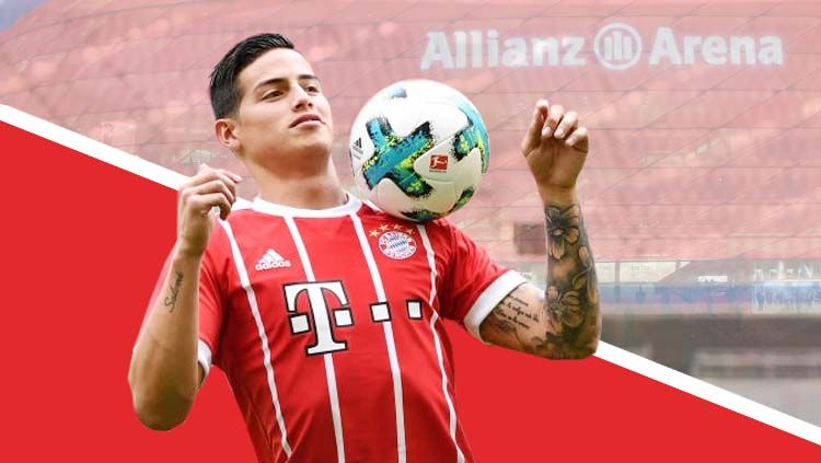 Gelandang anyar Bayern Munchen, James Rodriguez. Copyright: © Grafis: Eli Suhaeli/INDOSPORT