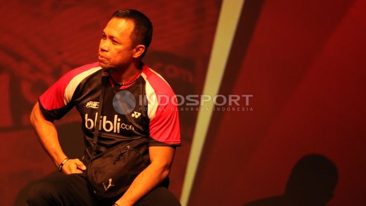 Pelatih ganda campuran PBSI, Richard Mainaky memberikan evaluasinya terkait performa anak asuhnya di turnamen Indonesia Masters 2020. Copyright: © Herry Ibrahim/INDOSPORT