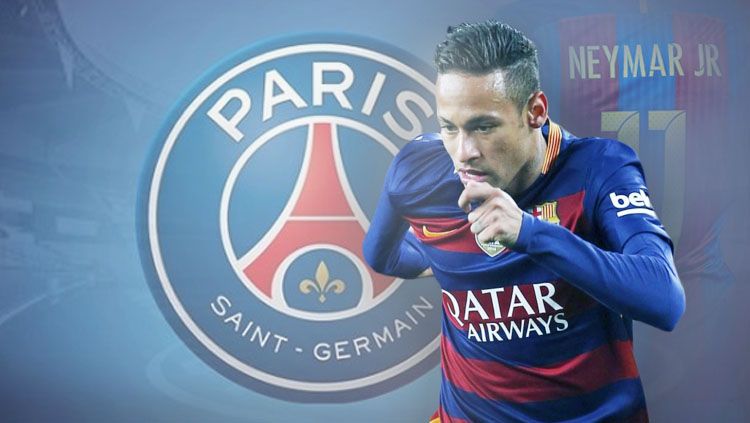 Striker Barcelona, Neymar hanya tinggal menunggu waktu diresmikan sebagai pemain baru Paris Saint-Germain. Copyright: © Grafis: Eli Suhaeli/INDOSPORT