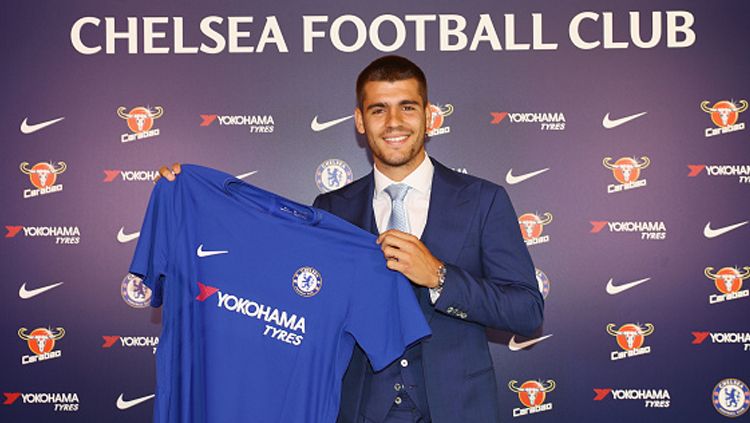 Alvaro Morata, striker Chelsea. Copyright: © INDOSPORT