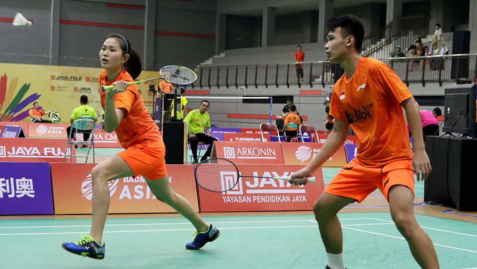 Rinov Rivaldy dan Angelica Wiratama. Copyright: © Humas PBSI