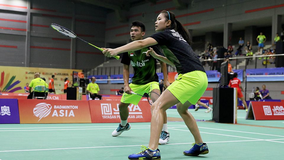 Rinov Rivaldy dan Angelica Wiratama. Copyright: © Humas PBSI