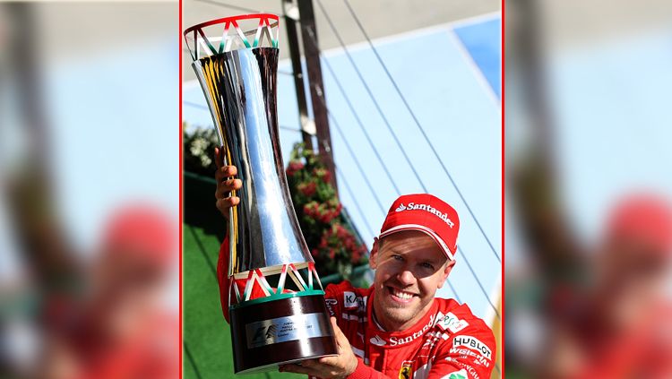Sebastian Vettel juara di GP F1 Hungaria. Copyright: © INDOSPORT