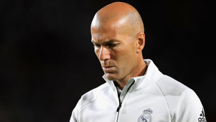 Pelatih utama Real Madrid, Zinedine Zidane. Copyright: © Sean M. Haffey/Getty Images