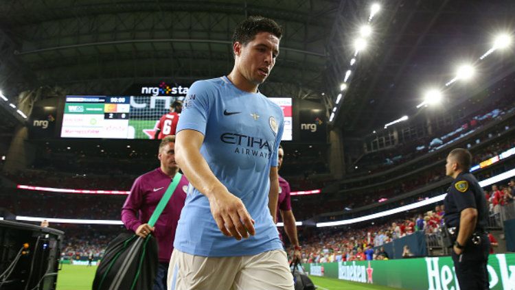 Gelandang Manchester City, Samir Nasri. Copyright: © Robbie Jay Barratt - AMA/Getty Images