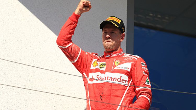 Pembalap Ferrari, Sebastian Vettel. Copyright: © INDOSPORT