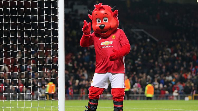 Fred the Red, maskot Manchester United. Copyright: © Getty Images