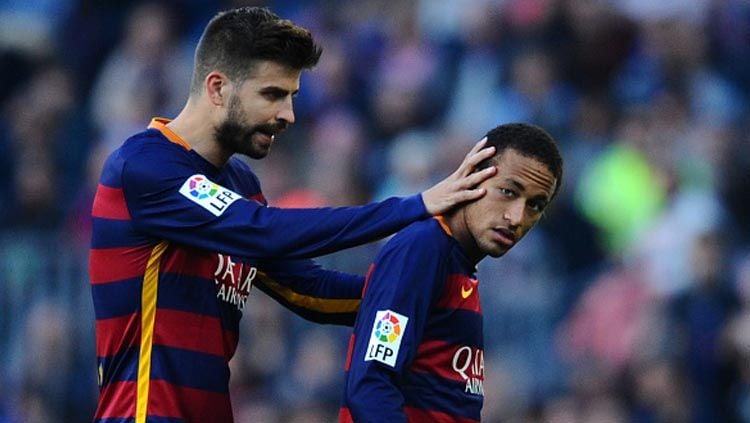 Bek Barcelona, Gerard Pique mengakui jika dirinya dan rekan setim merindukan sosok Neymar di Blaugrana. Copyright: © Getty Images
