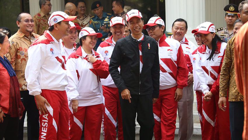 Pelepasan kontingen SEA Games Kuala Lumpur 2017 di Malaysia oleh Presiden Joko Widodo. Copyright: © Kemenpora