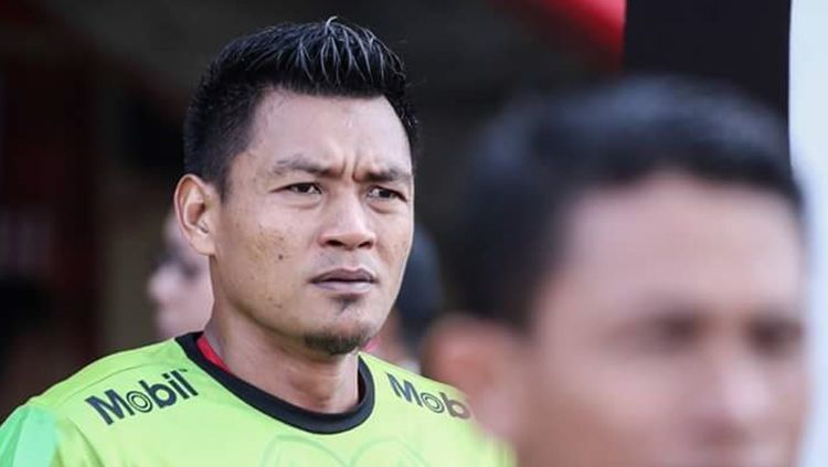 Kiper gaek Rans Nusantara FC, Wawan Hendrawan. Copyright: © Ruddy/INDOSPORT