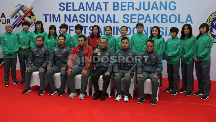 Ketum PSSI dan Timnas Futsal Putri. Copyright: © Herry Ibrahim/Indosport.com