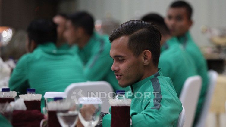 Rezaldi Hehanusa saat acara pelepasan Timnas U-22. Copyright: © Herry Ibrahim/Indosport.com