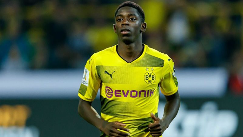 Bintang Barcelona Ousmane Dembele selama membela Borussia Dortmund. Copyright: © Getty Images