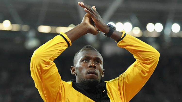Pelari asal Jamaika, Usain Bolt saat ini tengah diselimuti kebahagiaan lantaran baru saja menyambut kelahiran anak pertama. Copyright: © Getty Images