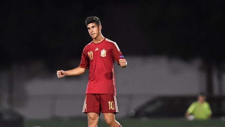 Marco Asensio bersama timnas Spanyol. Copyright: © Getty Images