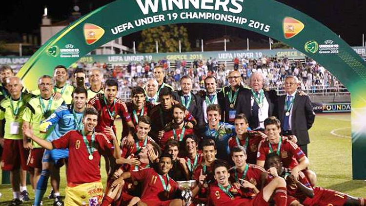 Marco Asensio juara bersama timnas Spanyol U-19. Copyright: © Getty Images