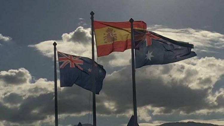 Insiden bendera Australia dan Selandia Baru di Olimpiade Rio 2016. Copyright: © ANDREW MULLIGAN/Stuff