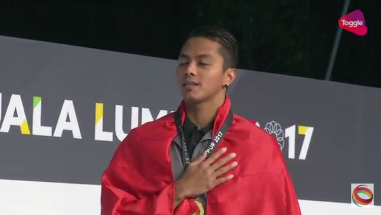 I Gede Siman Sudartawa di podium SEA Games 2017. Copyright: © Istimewa