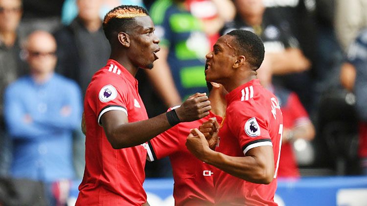 Paul Pogba dan Anthony Martial. Copyright: © Getty Images