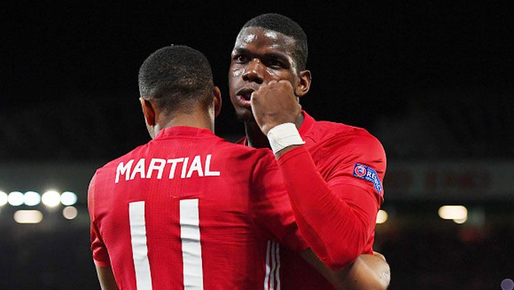 Paul Pogba dan Anthony Martial. Copyright: © Getty Images