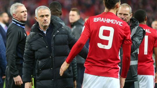 Jose Mourinho dan Zlatan Ibrahimovic. Copyright: © Getty Images