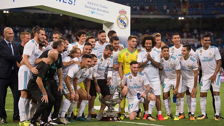 Real Madrid saat juara Piala Super Spanyol. Copyright: © Getty Images