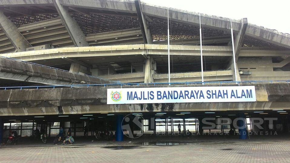 Kondisi Stadion Shah Alam pukul 12.00 waktu Malaysia. Copyright: © Arum Kusuma Dewi/Football265.com