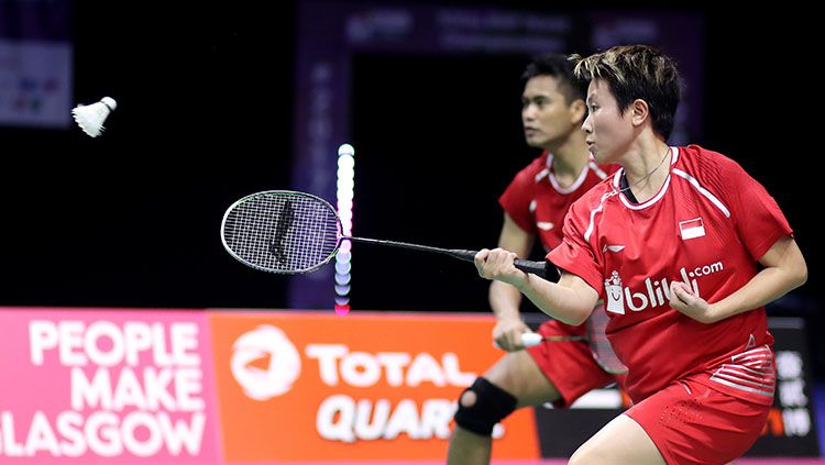 Pasangan ganda campuran Indonesia, Tontowi Ahmad/Liliyana Natsir. Copyright: © HUMAS PBSI