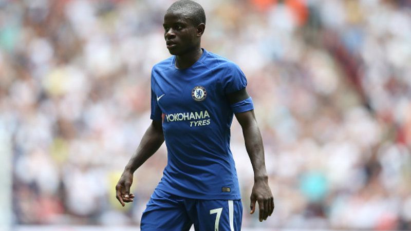 N'Golo Kante, gelandang bertahan Chelsea, menjadi target utama Juventus. Copyright: © Getty Images