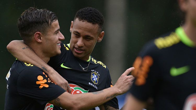 Philippe Coutinho dan Neymar. Copyright: © getty images