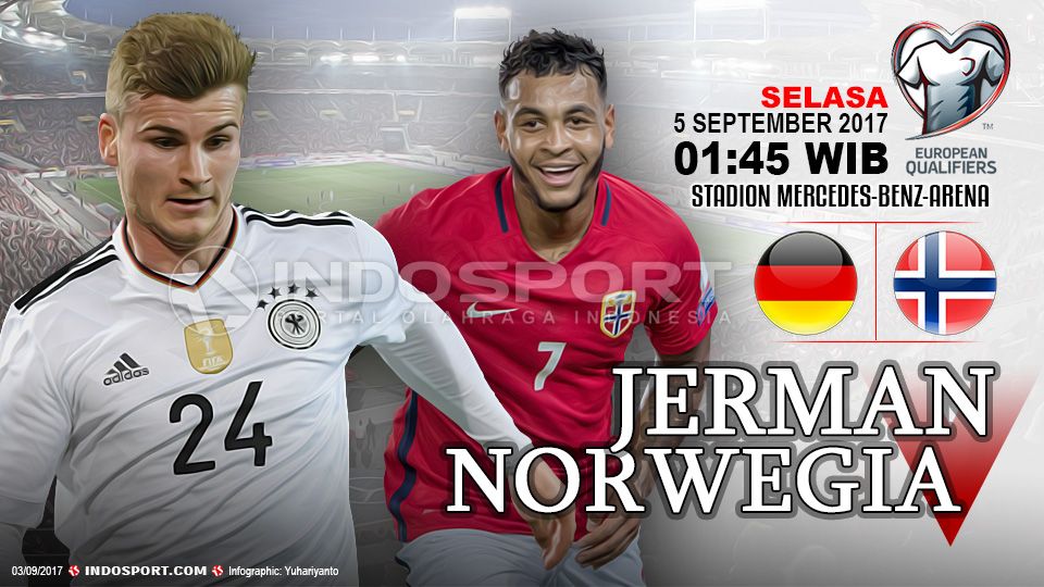 Susunan pemain Jerman vs Norwegia. Copyright: © Grafis:Yanto/Indosport.com