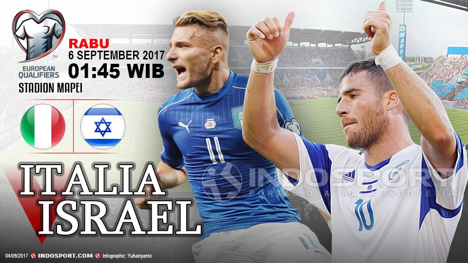 Susunan pemain Italia vs Israel. Copyright: © Grafis:Yanto/Indosport/getty images