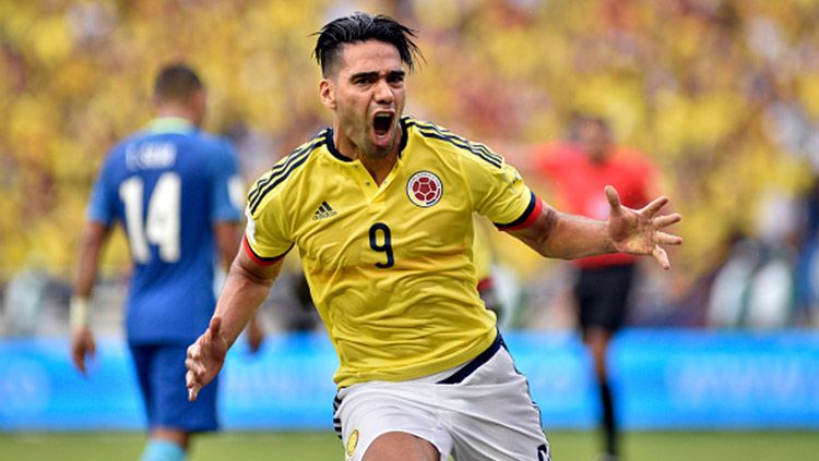 Radamel Falcao menjadi penyelamat Kolombia saat melawan Brasil. Copyright: © Getty Image