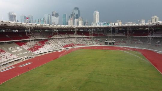 Kondisi tribune SUGBK yang direnovasi Copyright: © Media & PR Inasgoc
