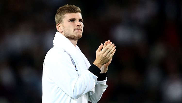 Penyerang RB Leipzig dan Timnas Jerman, Timo Werner, menjadi incaran Chelsea pada bursa transfer musim dingin, Januari mendatang. Copyright: © getty images