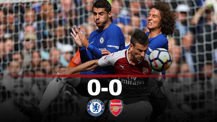 Chelsea ditahan imbang oleh Arsenal di Stadion Stamford Bridge. Copyright: © getty images