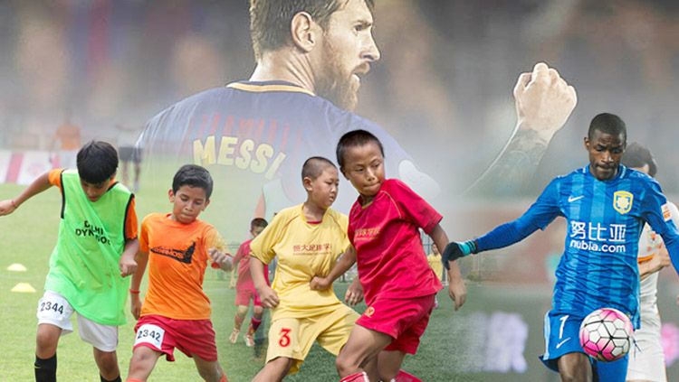 Sepakbola India, China, dan Ramires dan Lionel Messi. Copyright: © Grafis: Eli Suhaeli/INDOSPORT