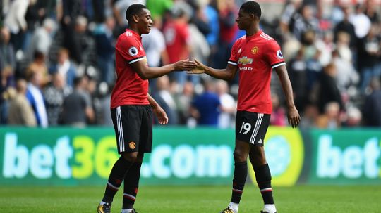 Anthony Martial dan Marcus Rashford. Copyright: © getty images