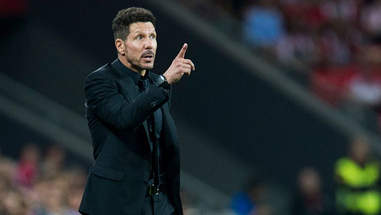 Jelang babak 16 besar Liga Champions, Diego Simeone optimistis Atletico Madrid bisa menumbangkan Liverpool. Copyright: © getty images