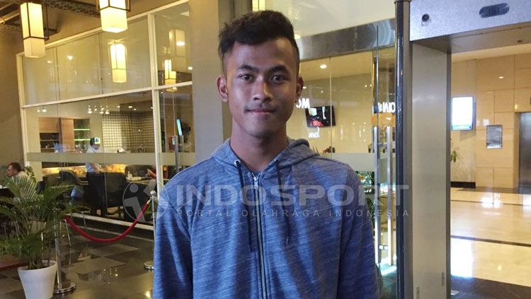 Mantan kiper Timnas U-19, Muhammad Aqil Savik. Copyright: © Muhammad Adiyaksa/INDOSPORT