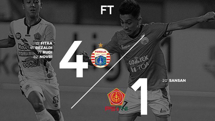 Persija Jakarta lumat PS TNI dengan skor 4-1 Copyright: © PT LIB