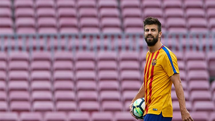 Bek Barcelona, Gerard Pique, puas dengan pencapaian Barcelona di ajang Copa del Rey. Copyright: © INDOSPORT