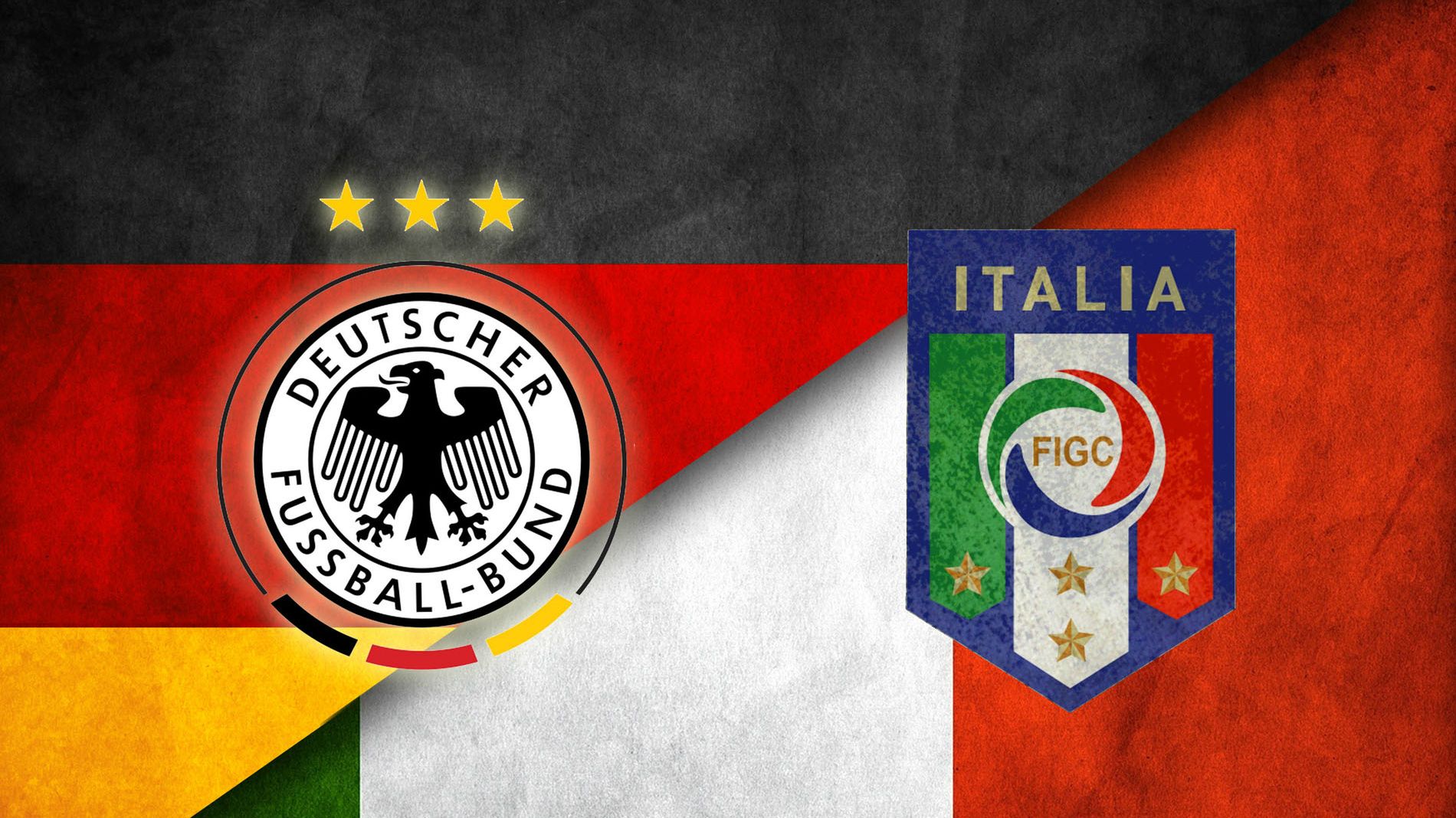 Logo Timnas Jerman dan Italia. Copyright: © footballbible