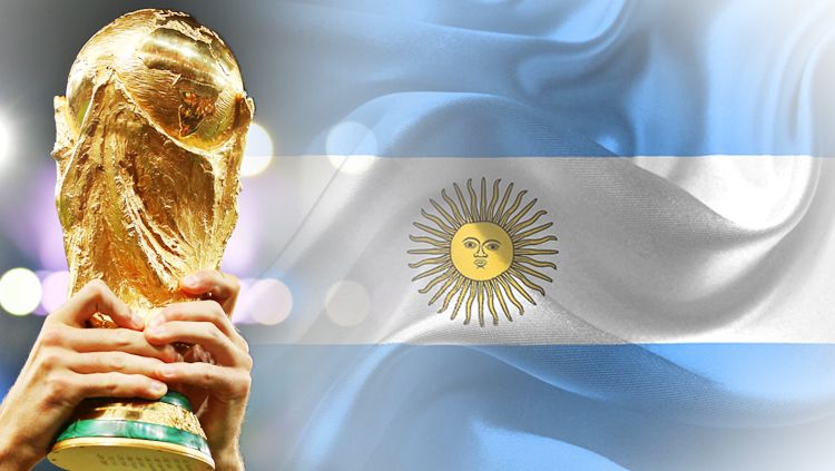 Piala Dunia dan Bendera Argentina. Copyright: © Grafis: Eli Suhaeli/INDOSPORT