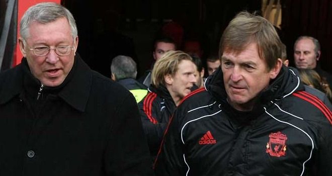 Kenny Dalgish dan Sir Alex Ferguson Copyright: © SkySport